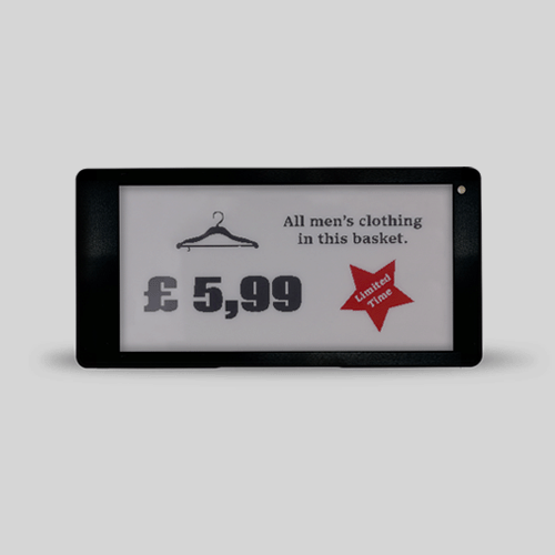 RFE02.0350 Elektronisch schaplabel 3,50” (zwart)