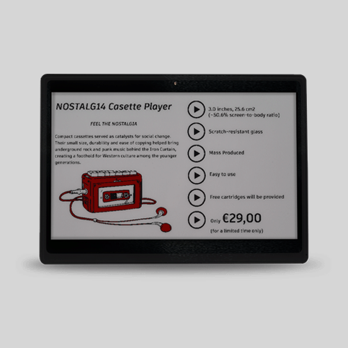 RFE02.0750 Elektronisch schaplabel 7,50” (zwart)